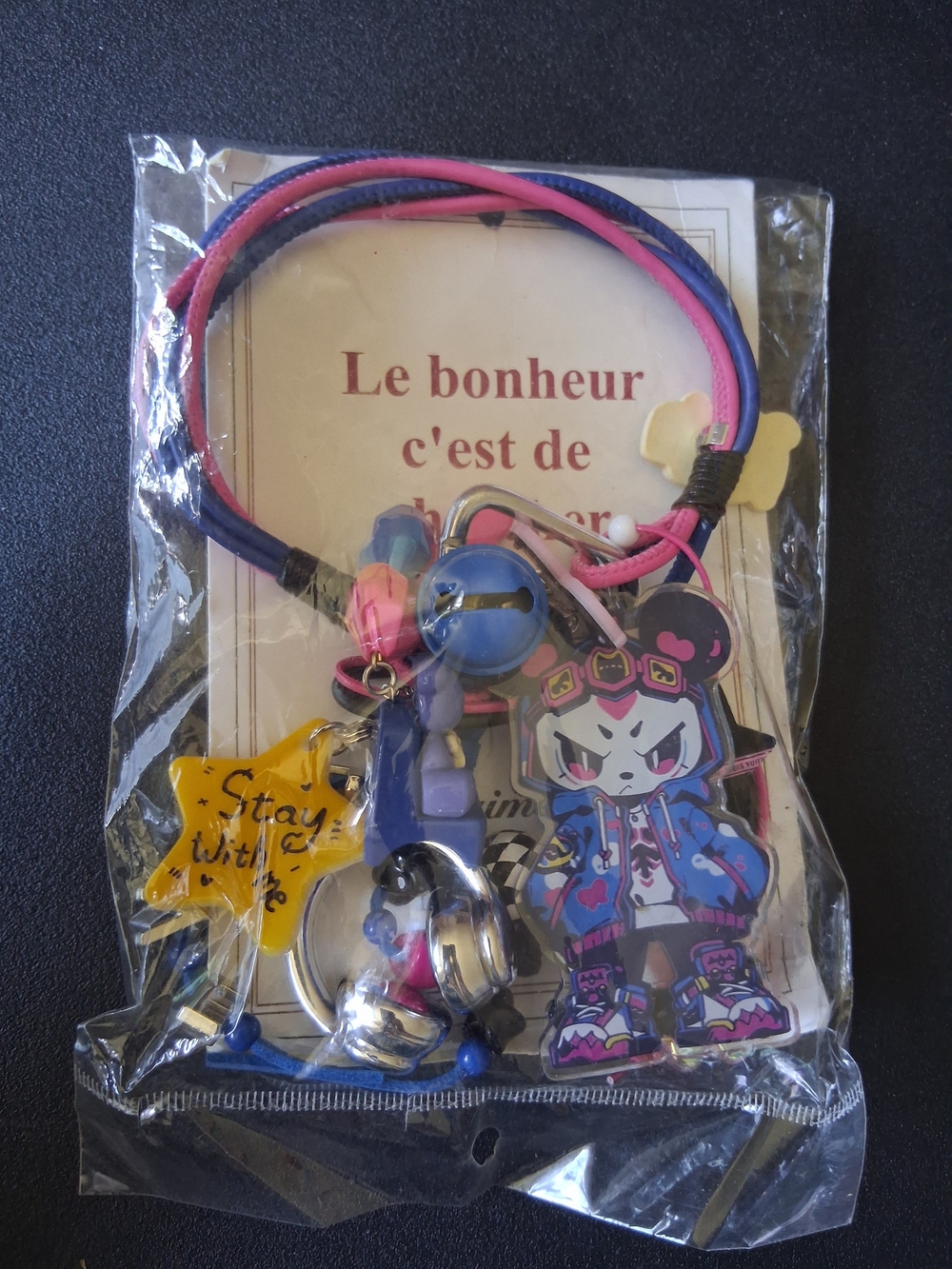 Aime Leon Dore Pink & Blue Multi-Charm Keychain Accessory